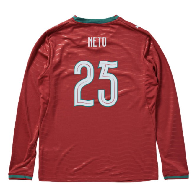 2026-2027 Portugal Long Sleeve Home Shirt (Neto 25)-SoccerKits Hub | Buy Soccer Jerseys Online